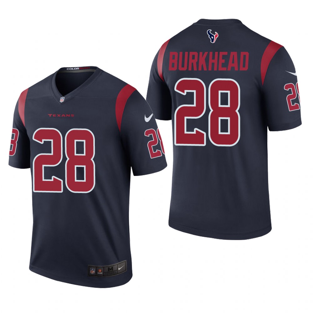 Houston Texans Rex Burkhead Navy Jersey Color Rush Legend - Men's