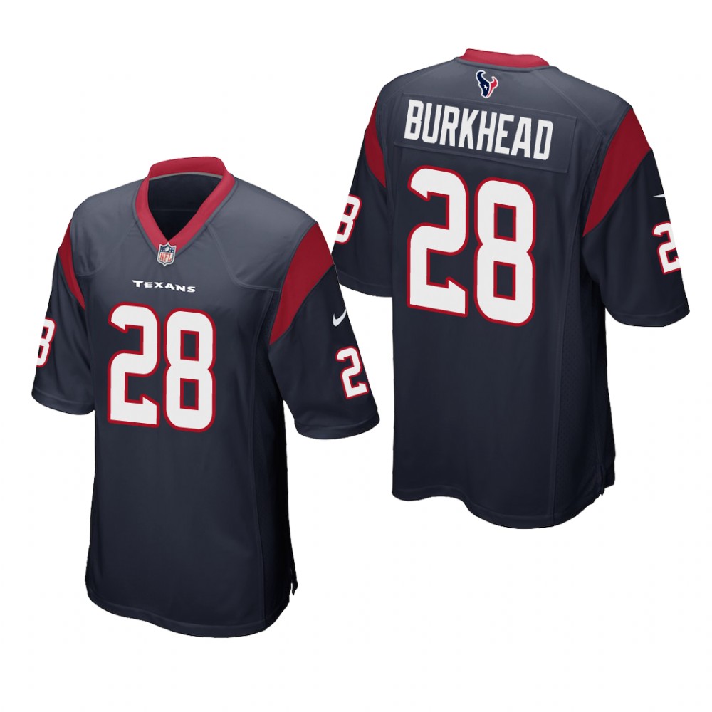 Houston Texans Rex Burkhead Navy Jersey Game - Men's