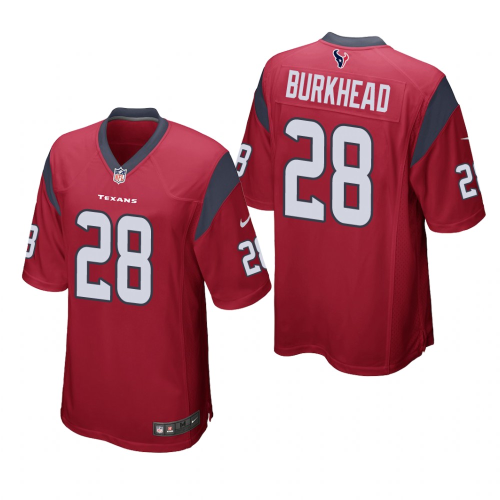 Houston Texans Rex Burkhead Red Jersey Game - Men's