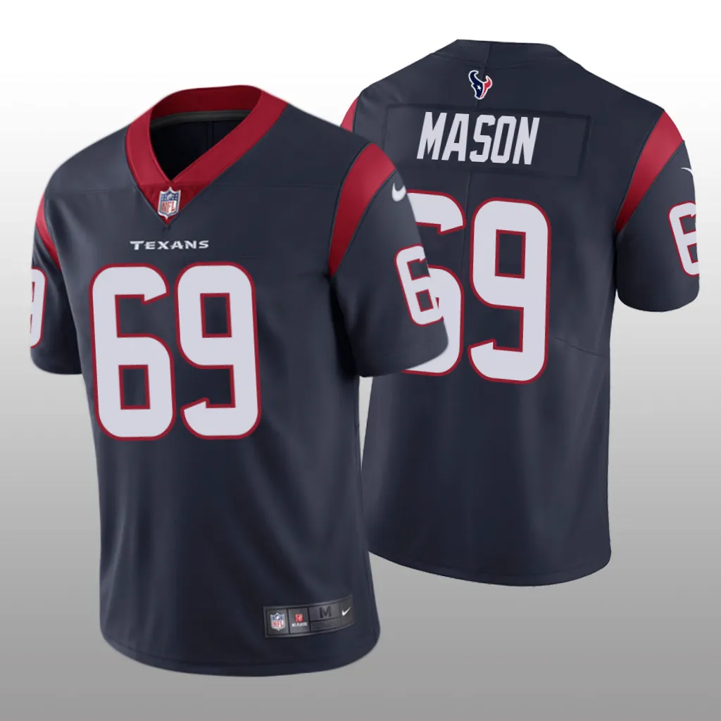 Houston Texans Shaq Mason Navy Jersey Vapor Limited - Men's