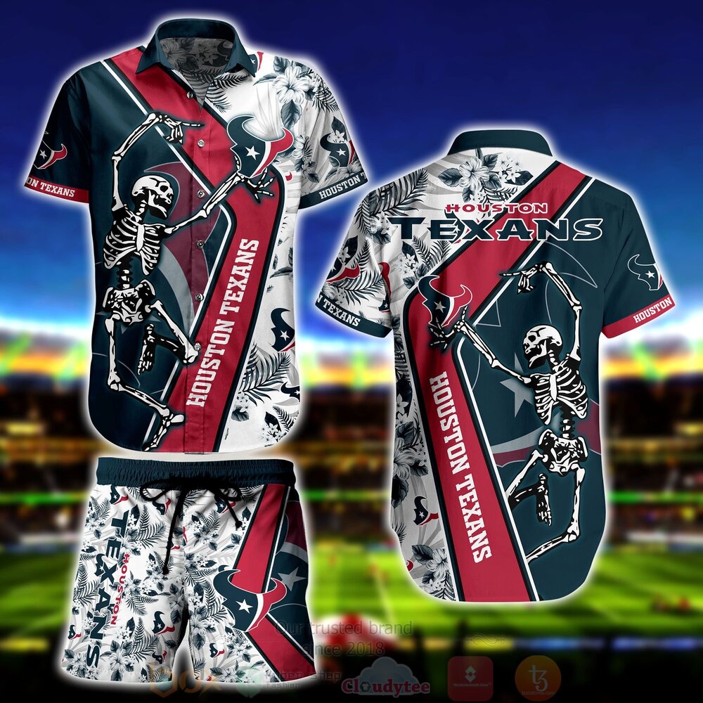 Houston Texans Skeleton Hawaiian Shirt