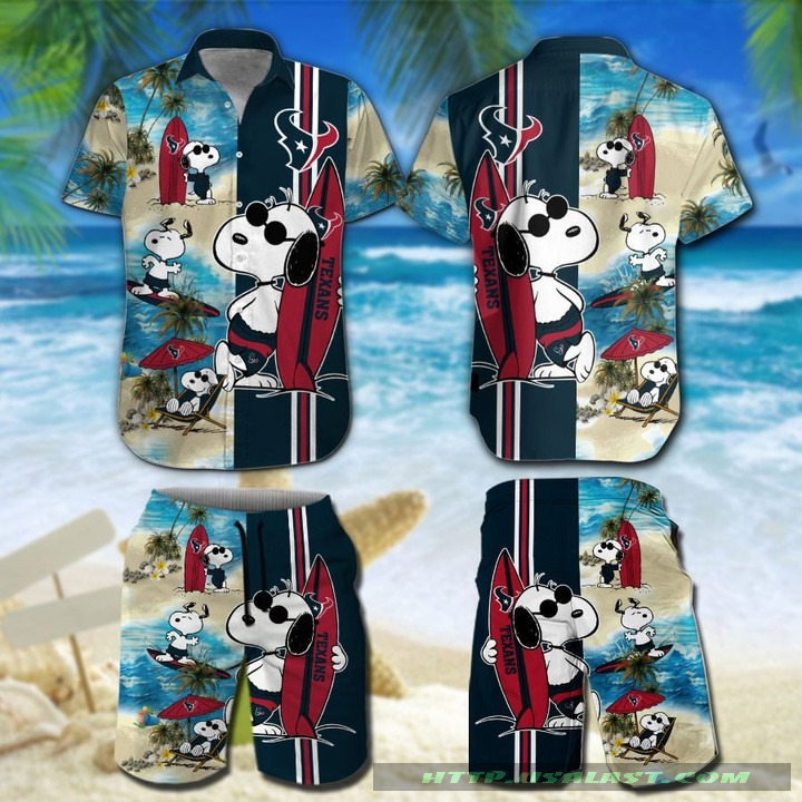 Houston Texans Snoopy Surfing Hawaiian Shirt