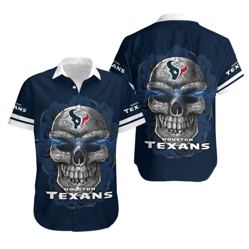 Houston Texans Sugar Skull Hawaiian Shirt
