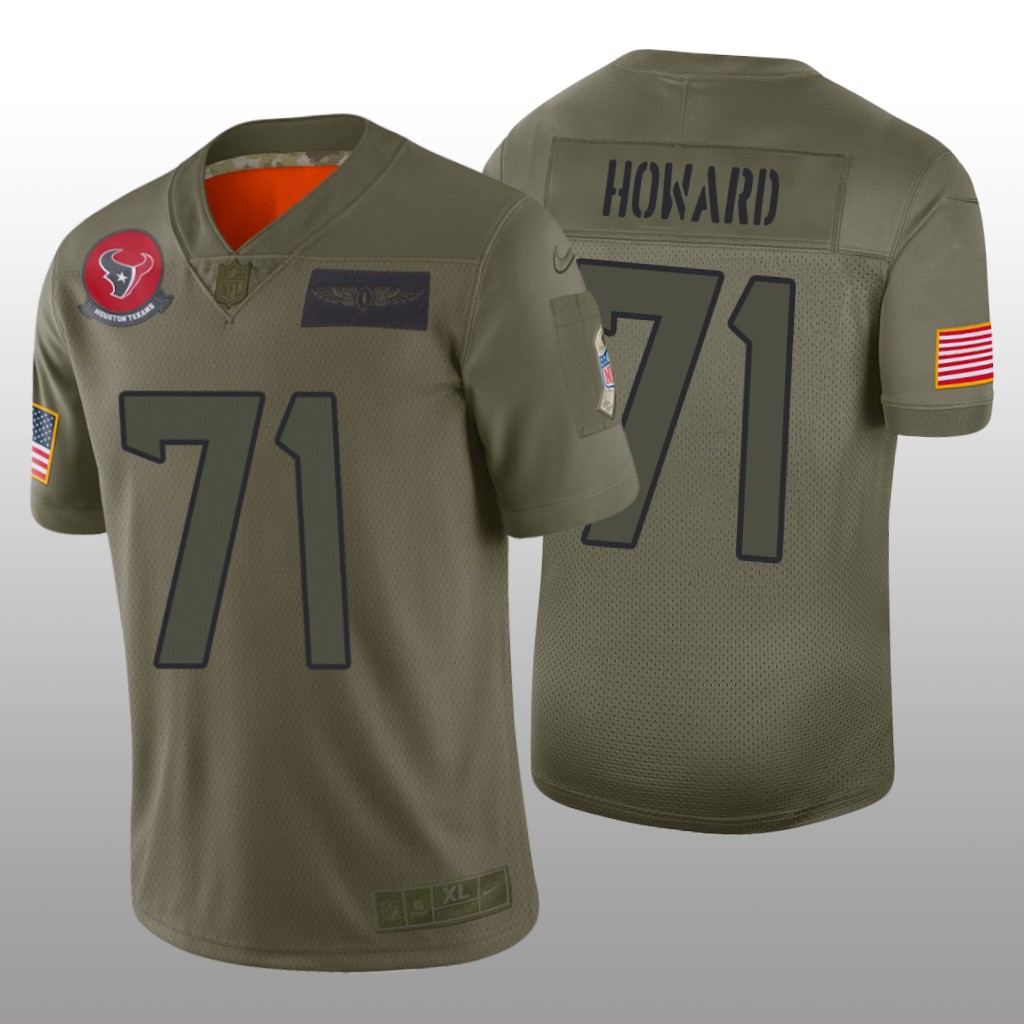 Houston Texans Tytus Howard Camo Limited Jersey 2019 Salute to Service - Men's