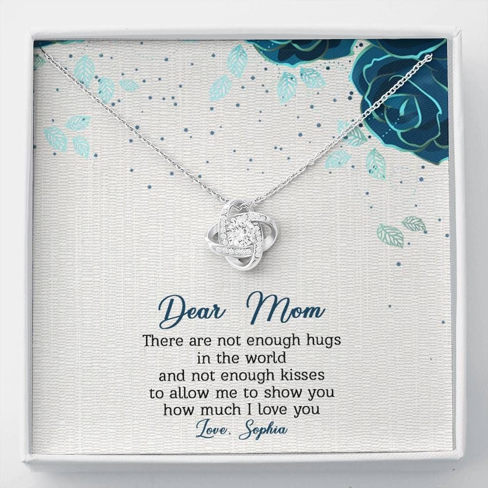 How Much I Love You Gift For Mom Custom Name Love Knot Necklace