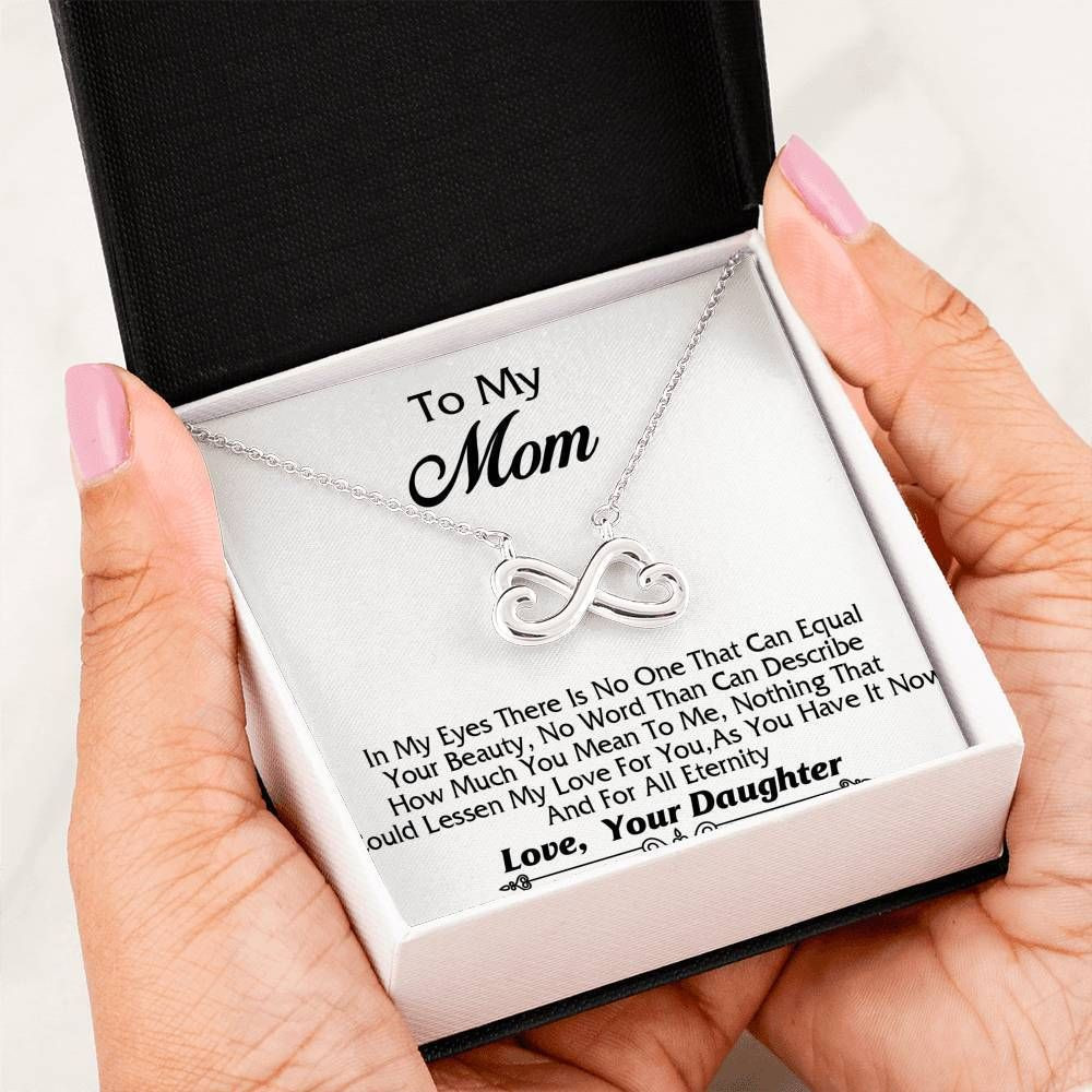 How Much You Mean To Me Infinity Heart Necklace For Mom