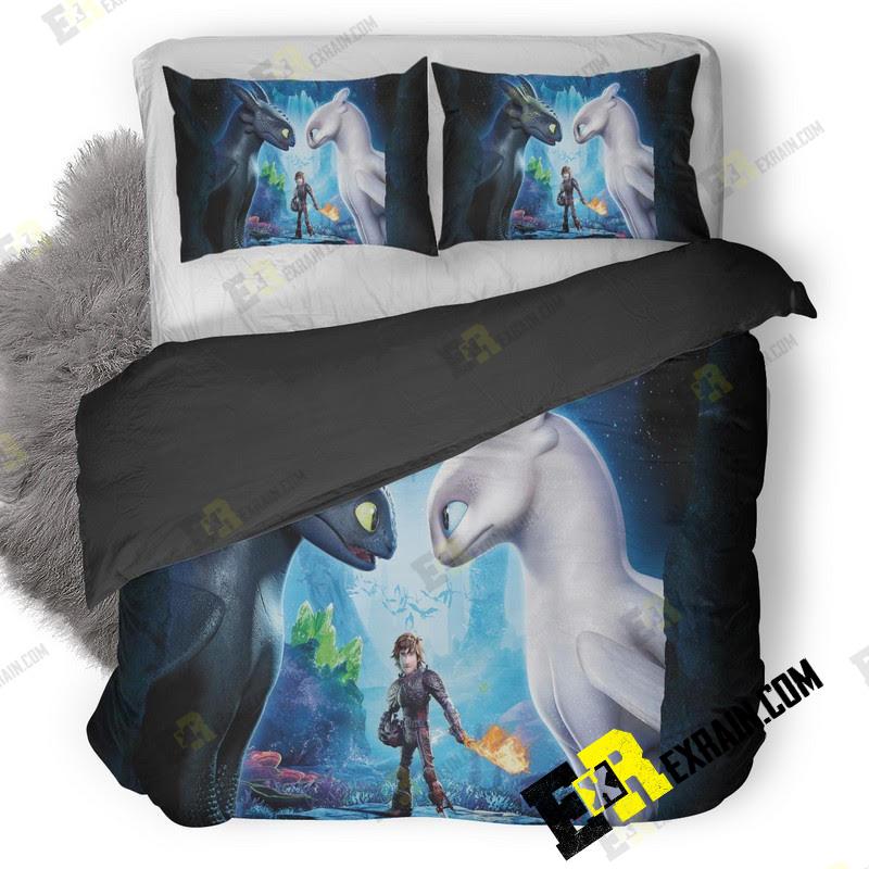 How To Train Your Dragon The Hidden World 10K Lg 3D Customized Duvet Cover Bedding Set