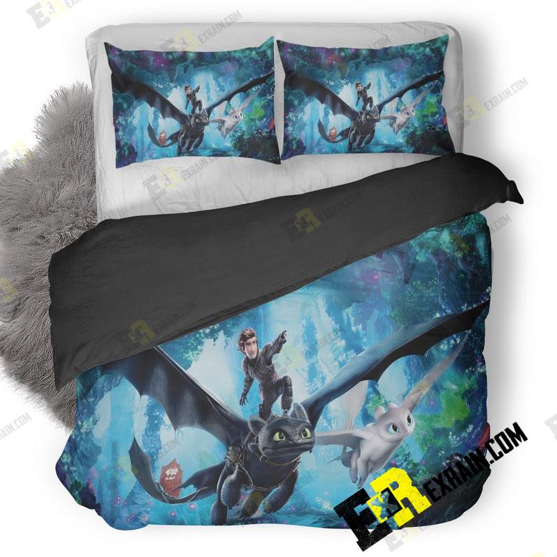 How To Train Your Dragon The Hidden World 12K Poster Bm 3D Customized Duvet Cover Bedding Set