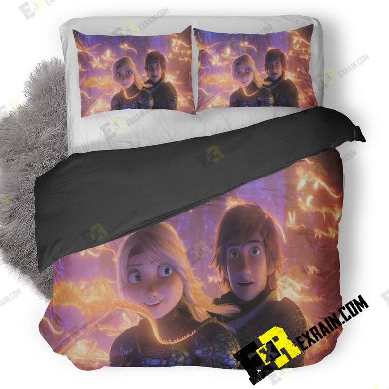 How To Train Your Dragon The Hidden World 3D Customized Duvet Cover Bedding Set