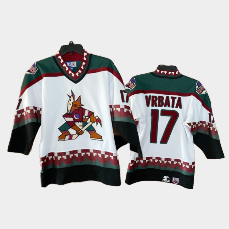 Howling Coyote Radim Vrbata #17 Classic Kachina White Jersey