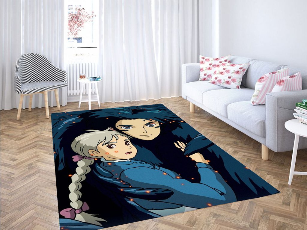 Howls Moving Castle Living Room Modern Carpet Rectangle Rug