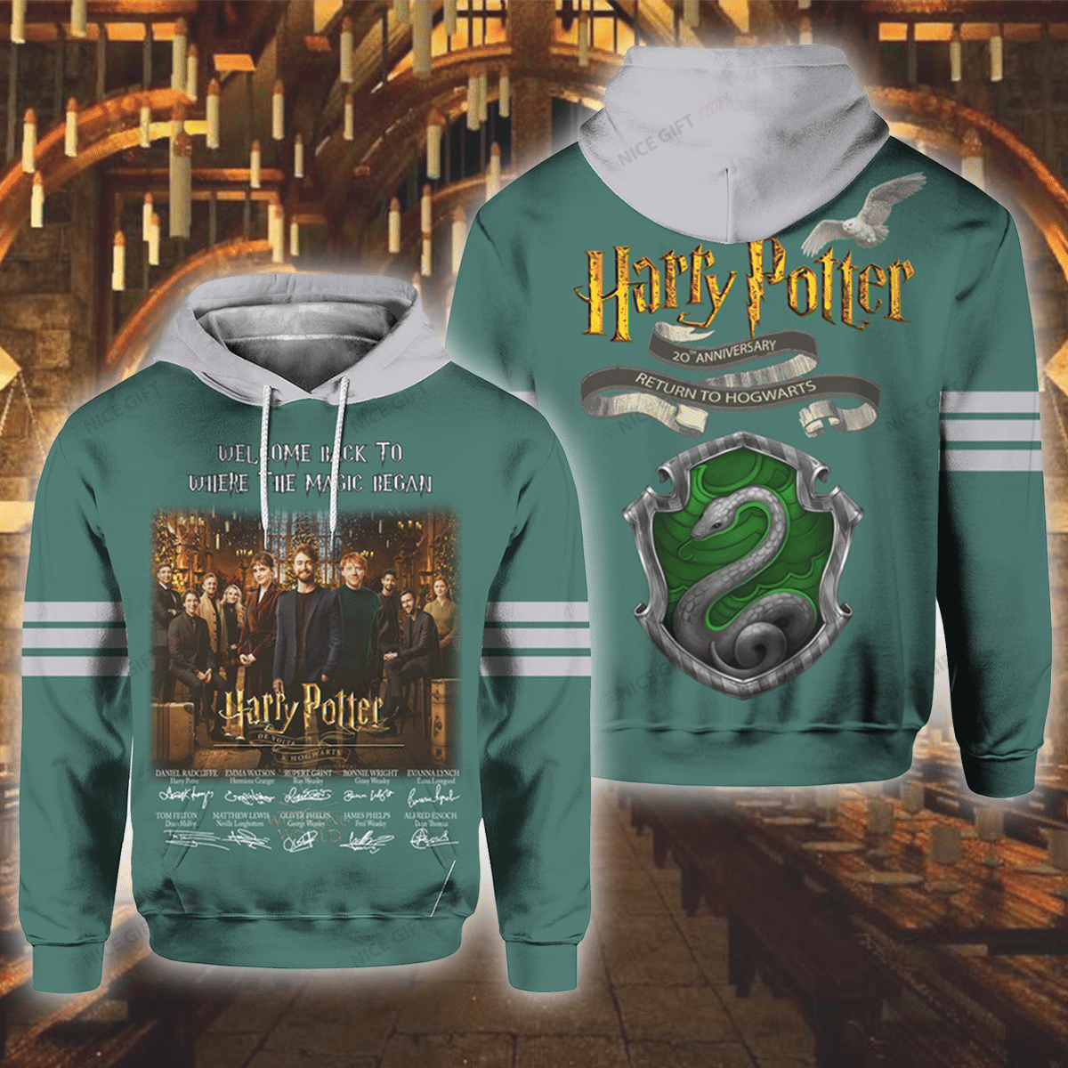 HP 20th Anniversary Return To Hogwarts 3D Hoodie Gift For Fans