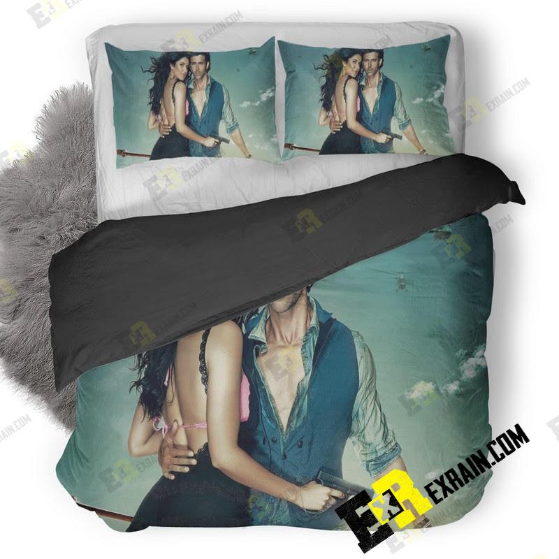 Hrithik Roshan And Katrina Kaif In Big Bang 3D Customized Duvet Cover Bedding Set