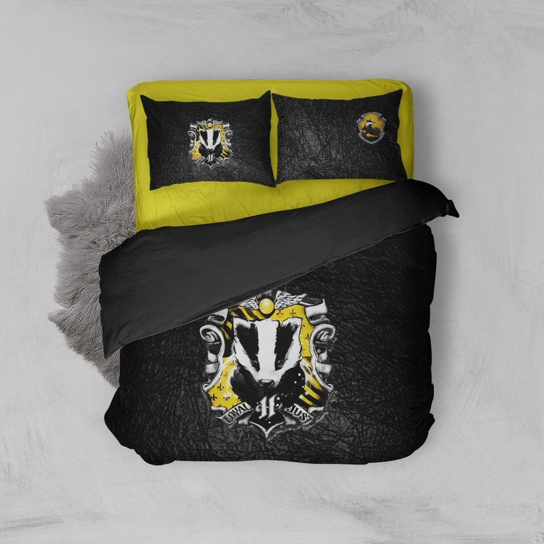 Hufflepuff House Harry Potter 3D Customized Duvet Cover Bedding Set