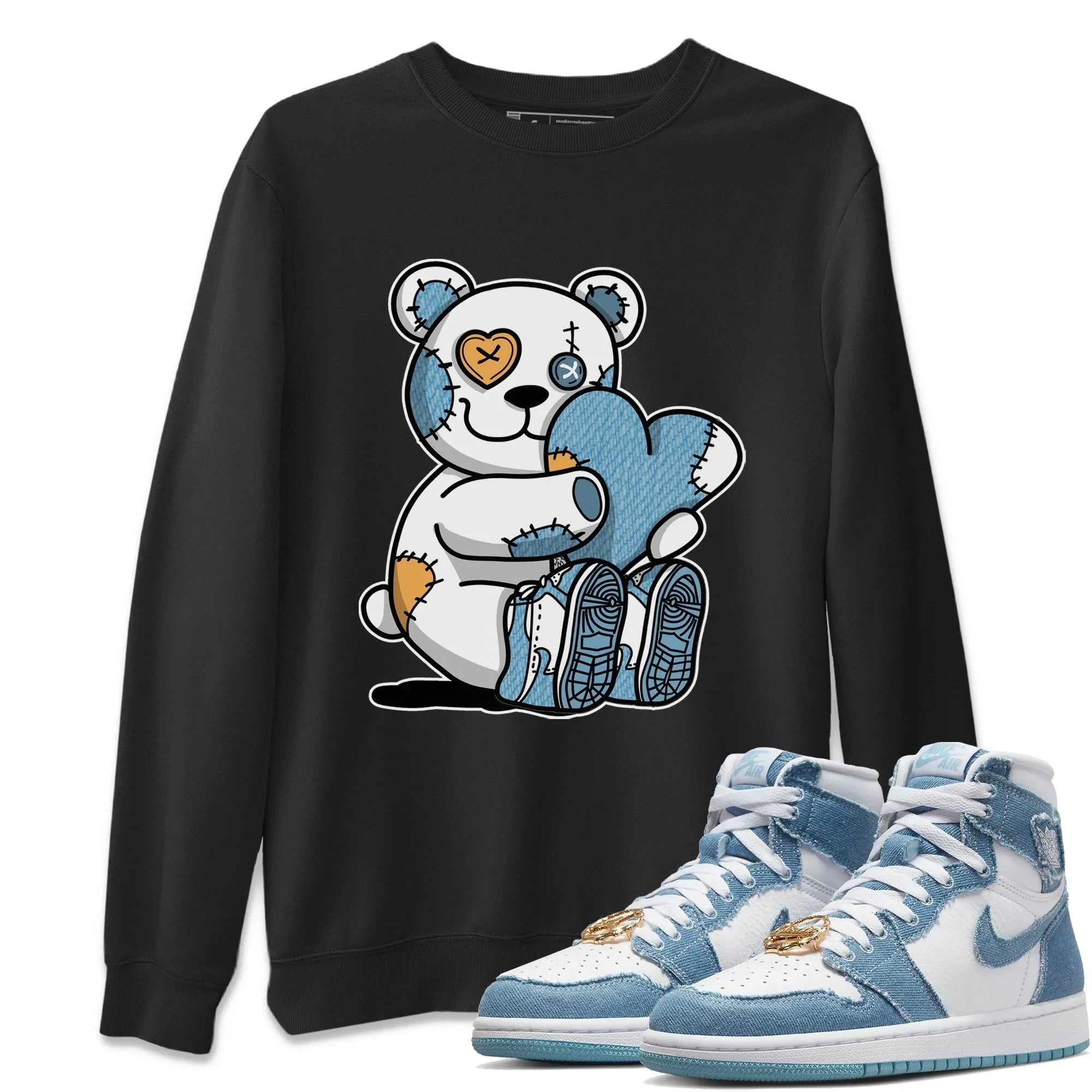 Hugging Bear Unisex Sweater – Air Jordan 1 Denim, Sneakers Matching Sweater Hugging Bear Unisex Sweater – Air Jordan 1 Denim, Sneakers Matching Sweater