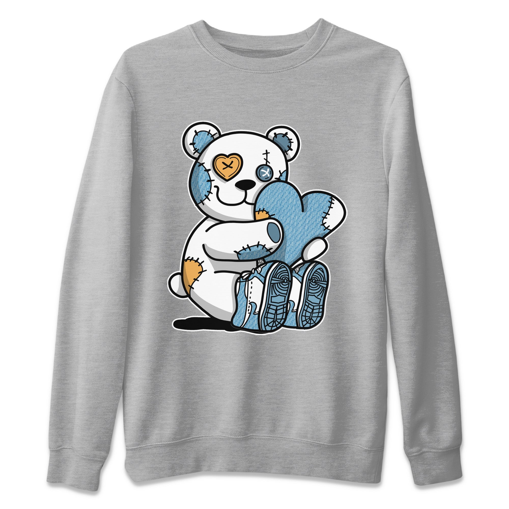 Hugging Bear Unisex Sweater – Air Jordan 1 Denim, Sneakers Matching Sweater