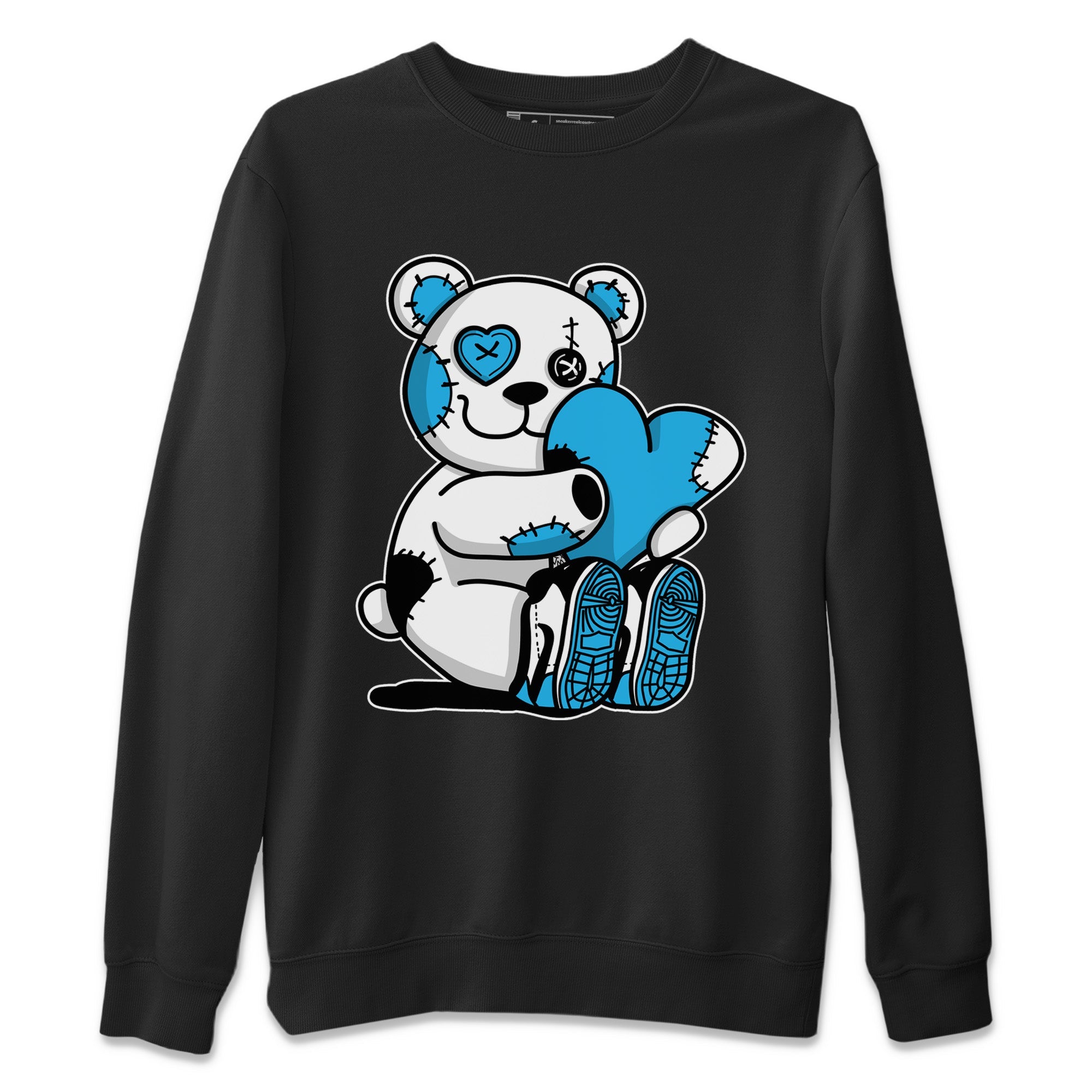 Hugging Bear Unisex Sweater – Air Jordan 1 Powder Blue, Sneakers Matching Sweater