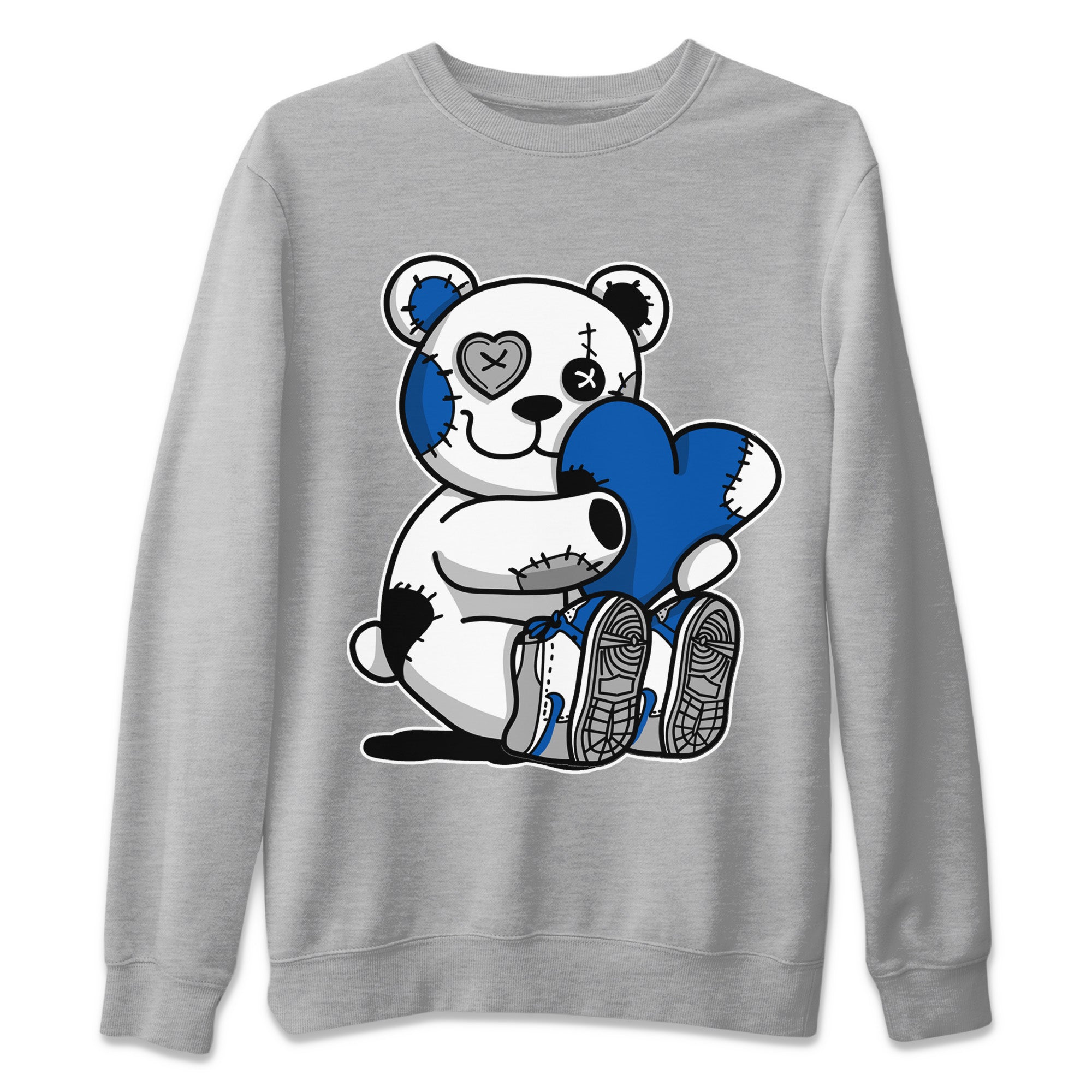 Hugging Bear Unisex Sweater – Air Jordan 1 True Blue, Sneakers Matching Sweater