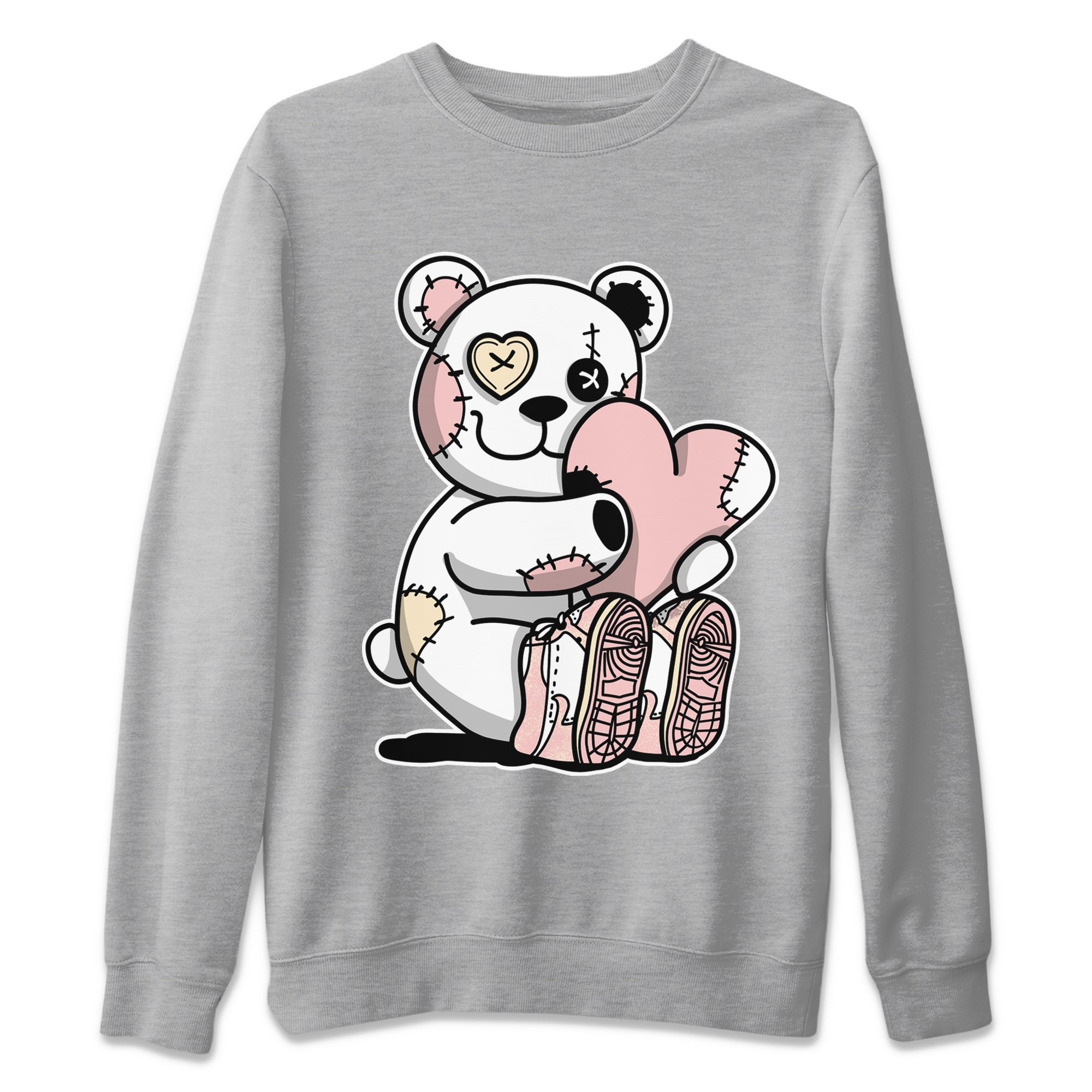 Hugging Bear Unisex Sweater – Air Jordan 1 Washed Pink, Sneakers Matching Sweater