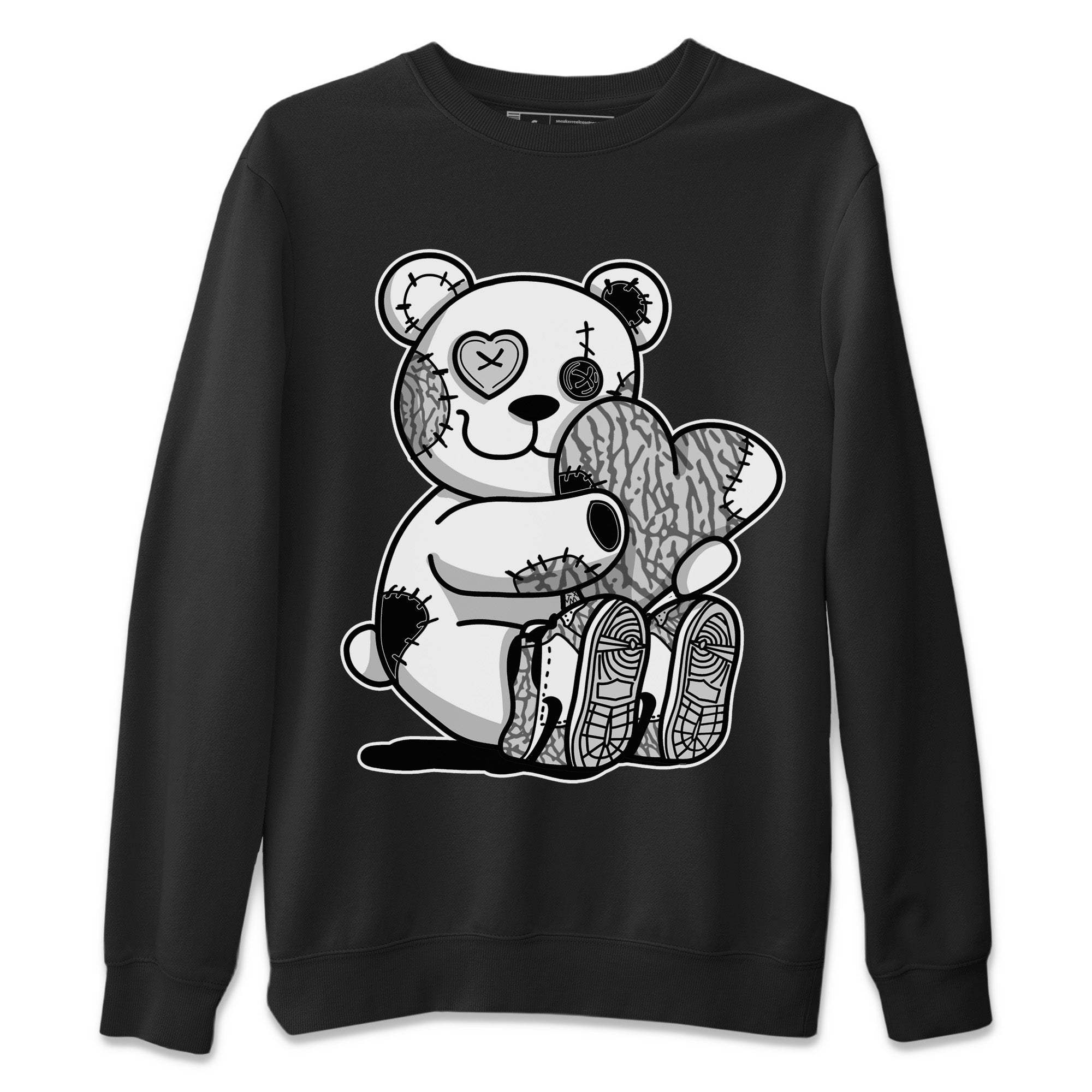 Hugging Bear Unisex Sweater – Air Jordan 1 White Cement, Sneakers Matching Sweater