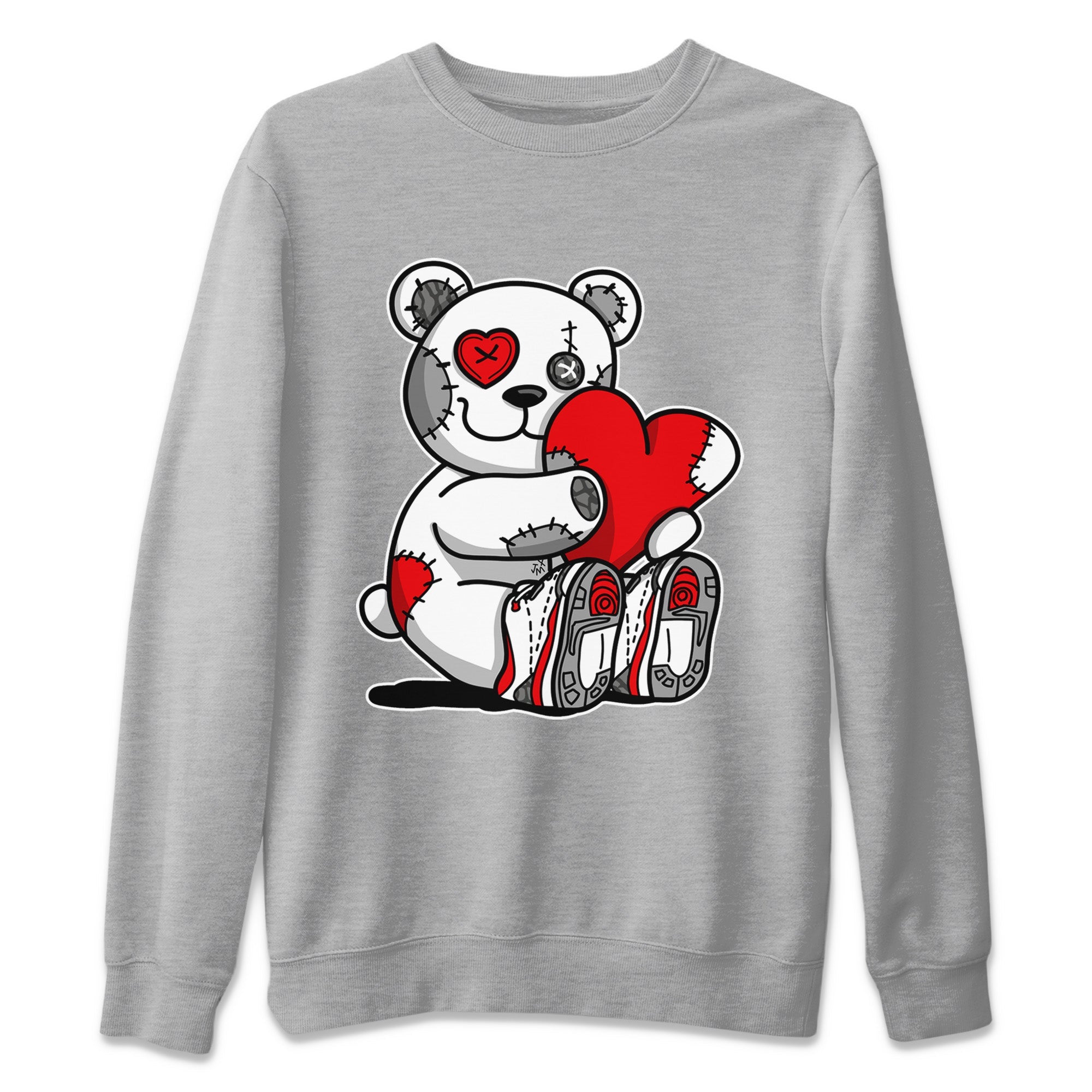 Hugging Bear Unisex Sweater – Air Jordan 3 Fire Red, Sneakers Matching Sweater