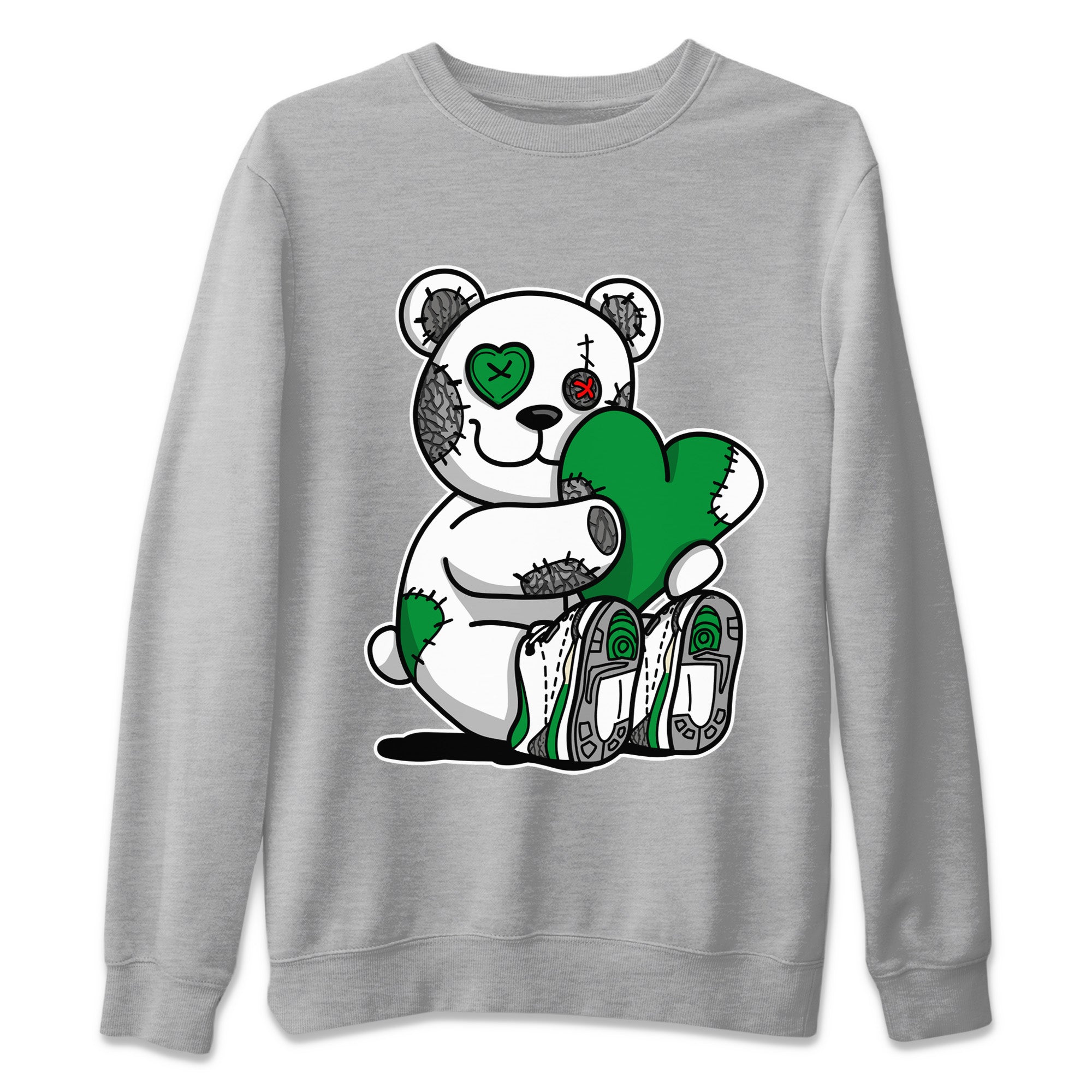 Hugging Bear Unisex Sweater – Air Jordan 3 Lucky Green, Sneakers Matching Sweater