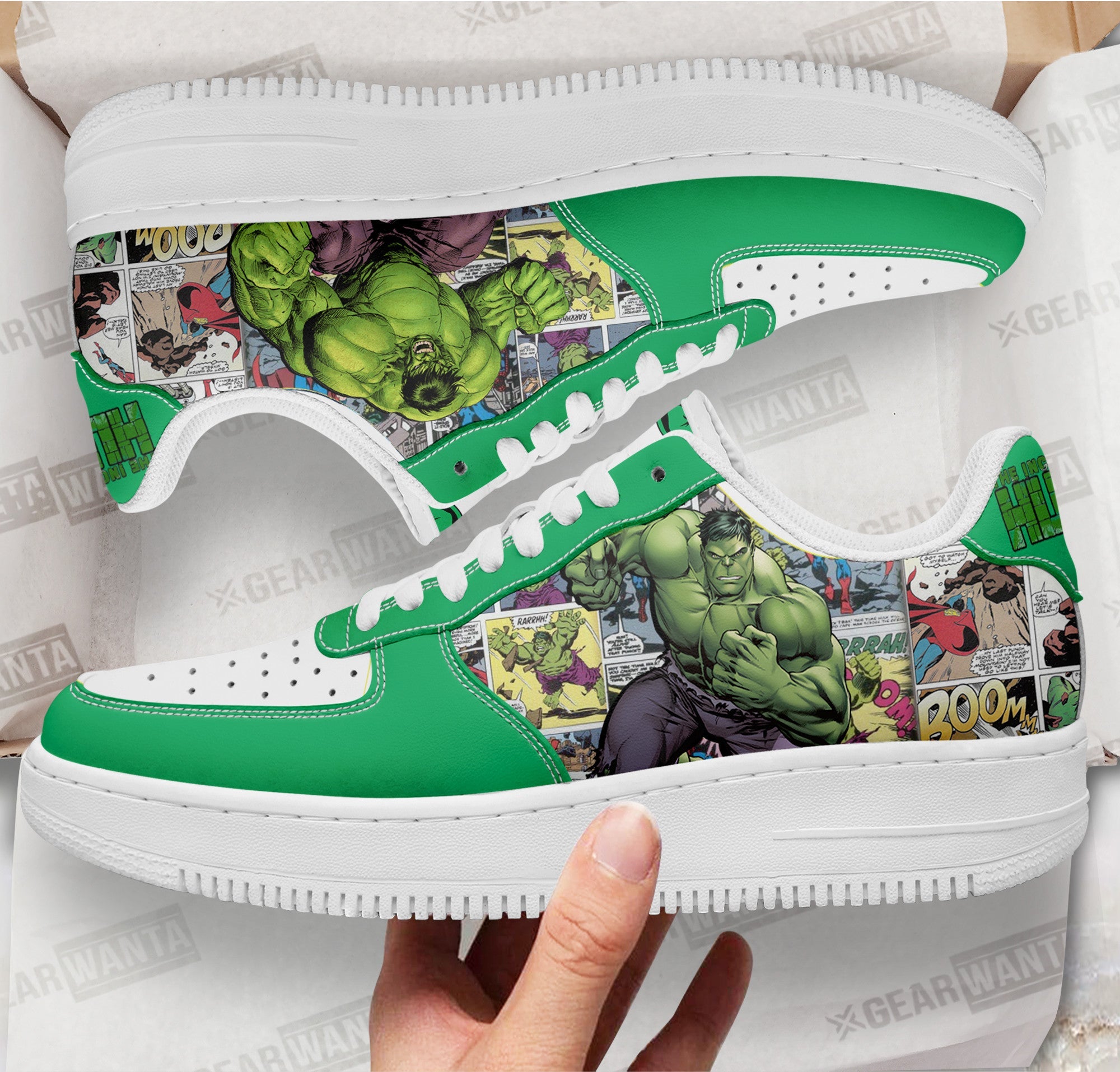 Hulk Air Sneakers Custom Superhero Comic Shoes