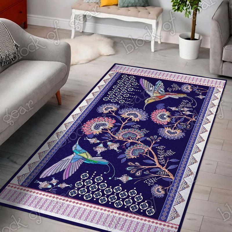 Hummingbird Living Room Rectangle Rug