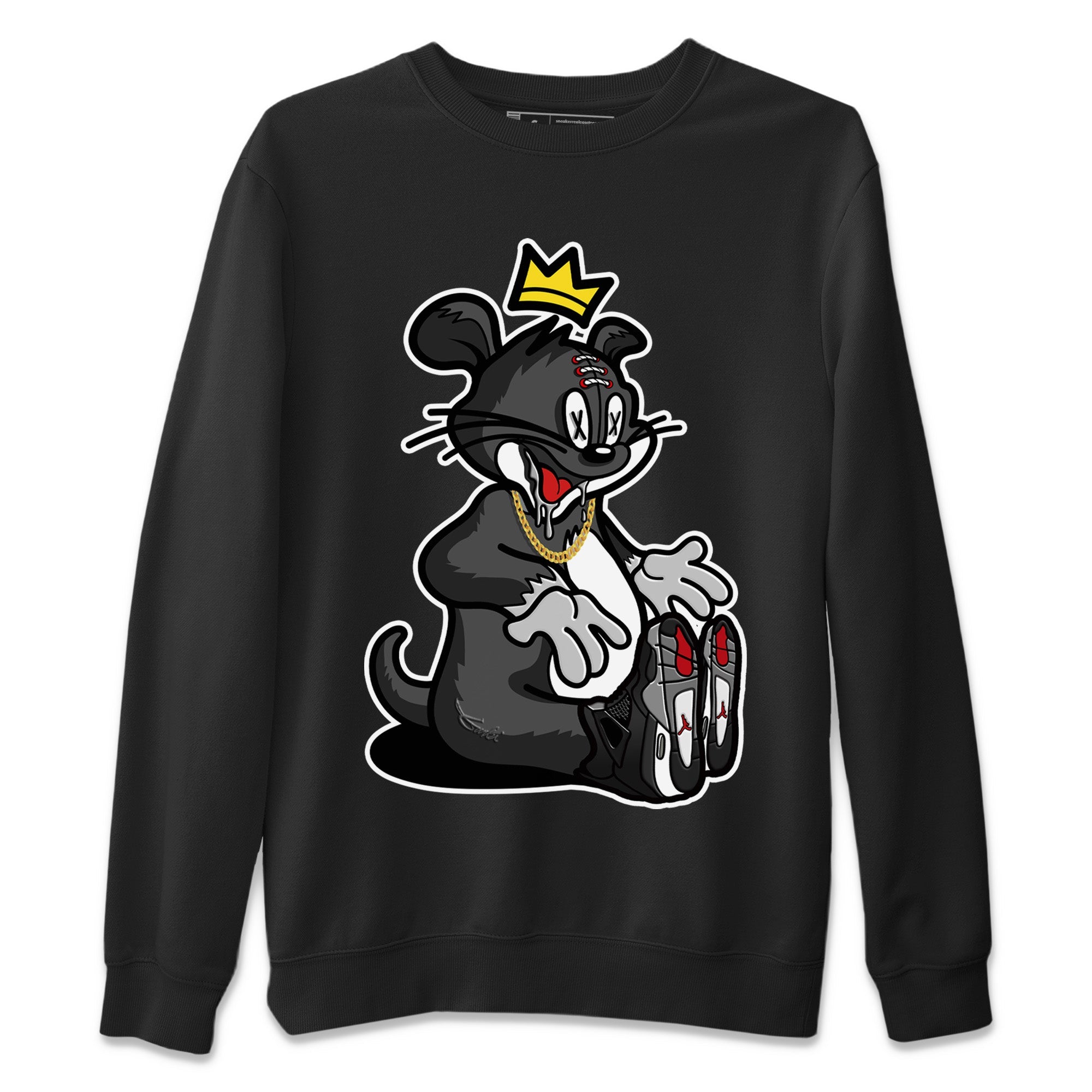 Hungry Cat Unisex Sweater – Air Jordan 4 Black Canvas, Sneakers Matching Sweater