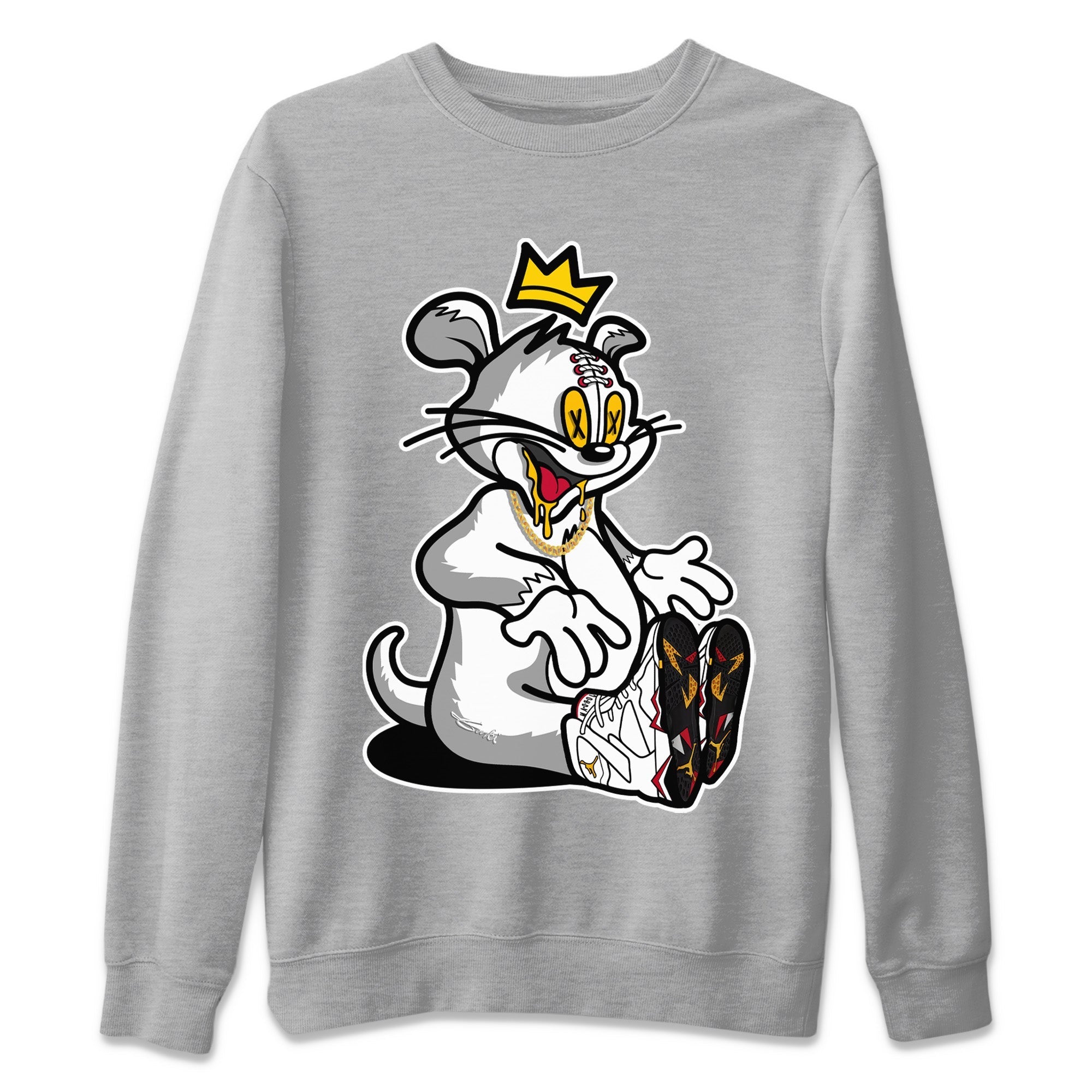 Hungry Cat Unisex Sweater – Air Jordan 7 Cardinal, Sneakers Matching Sweater