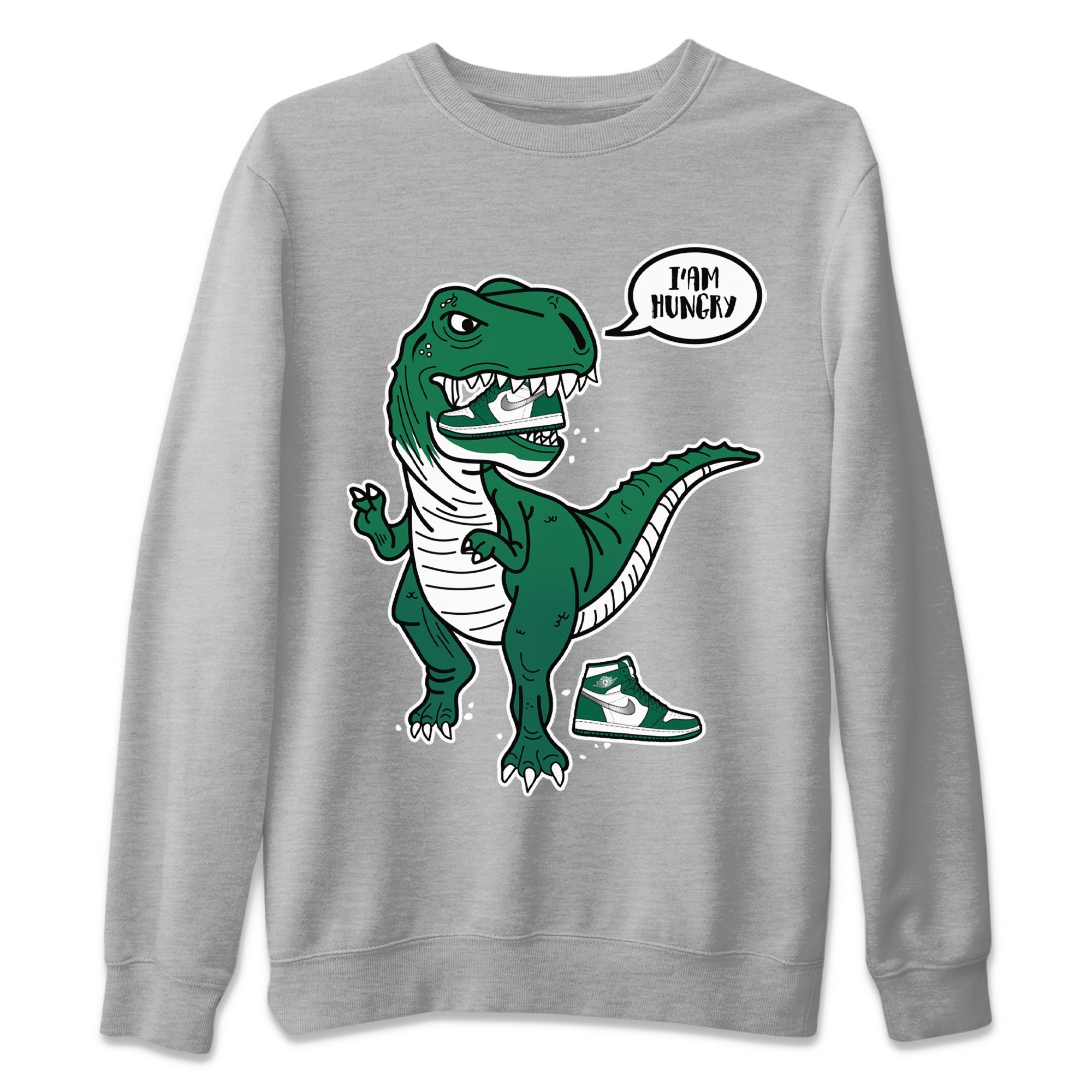Hungry Dino Unisex Sweater – Air Jordan 1 Gorge Green, Sneakers Matching Sweater