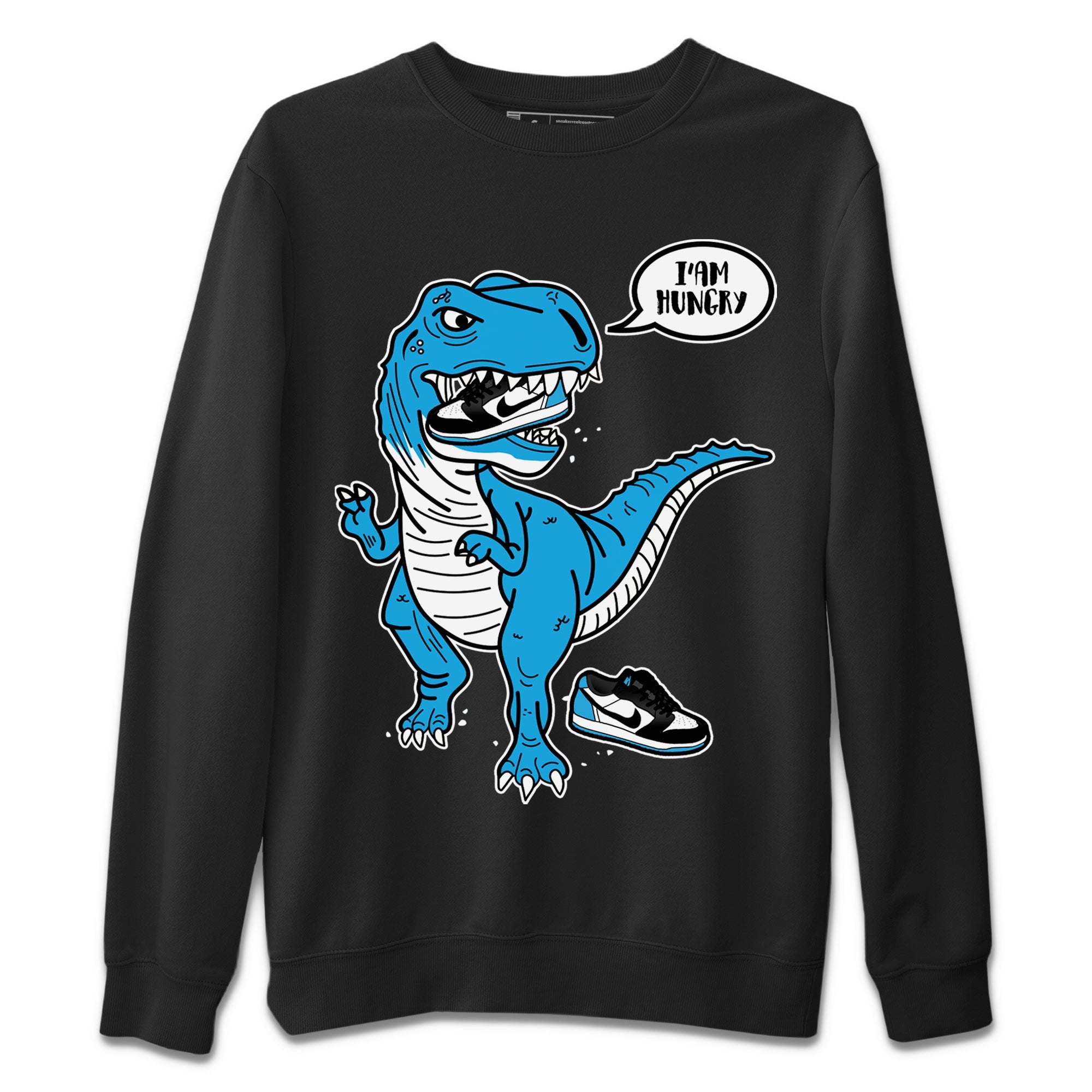 Hungry Dino Unisex Sweater – Air Jordan 1 Powder Blue, Sneakers Matching Sweater