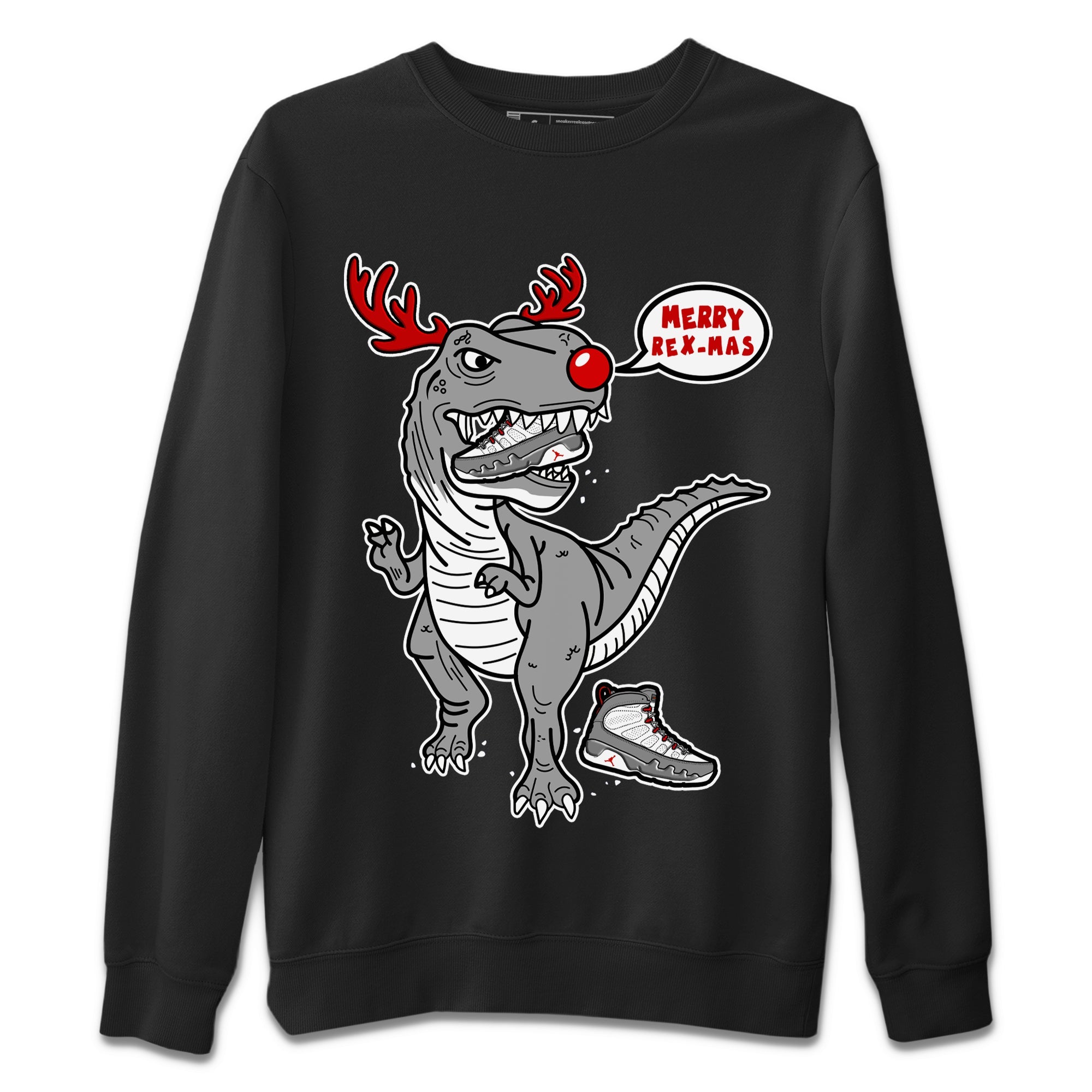 Hungry Dino Unisex Sweater – Air Jordan 9 Fire Red, Sneakers Matching Sweater