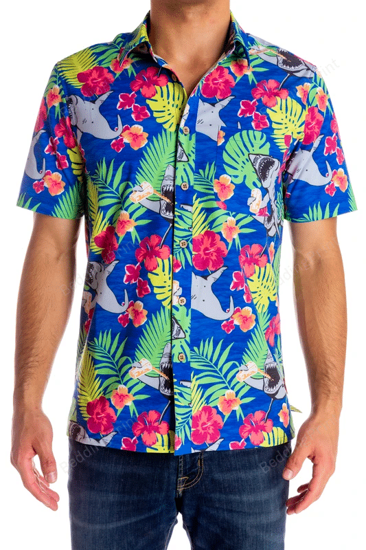 Hungry Thirsty Shark Hawaiian Shirt