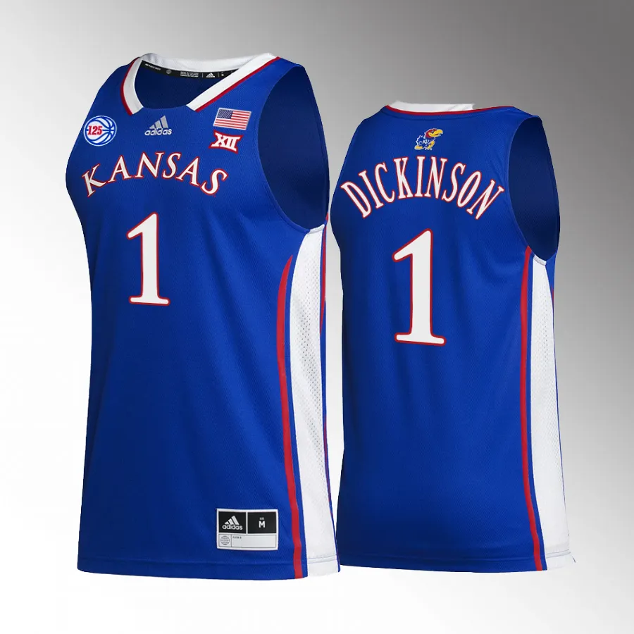 Hunter Dickinson Kansas Jayhawks College Men's Royal Away Jersey