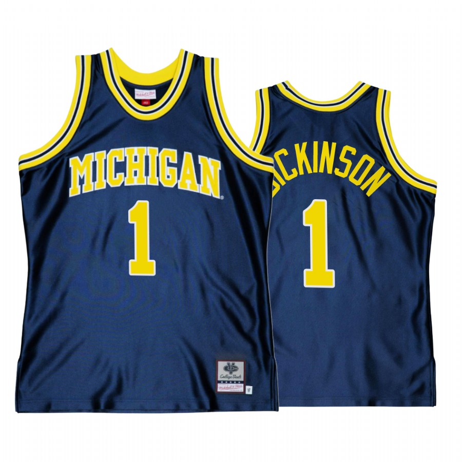Hunter Dickinson Michigan Wolverines Navy Jersey Throwback College