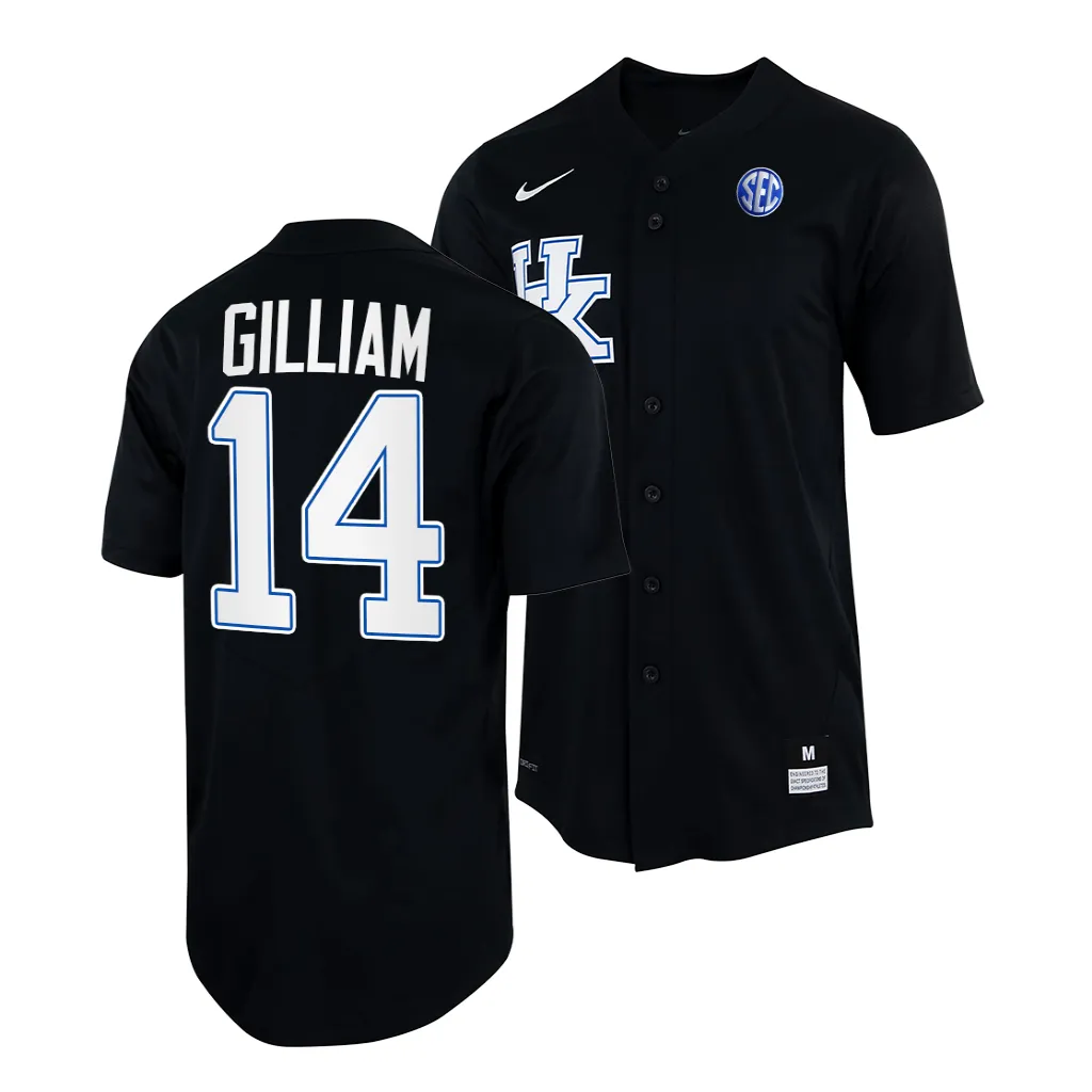 Hunter Gilliam Kentucky Wildcats #14 Black College Jersey