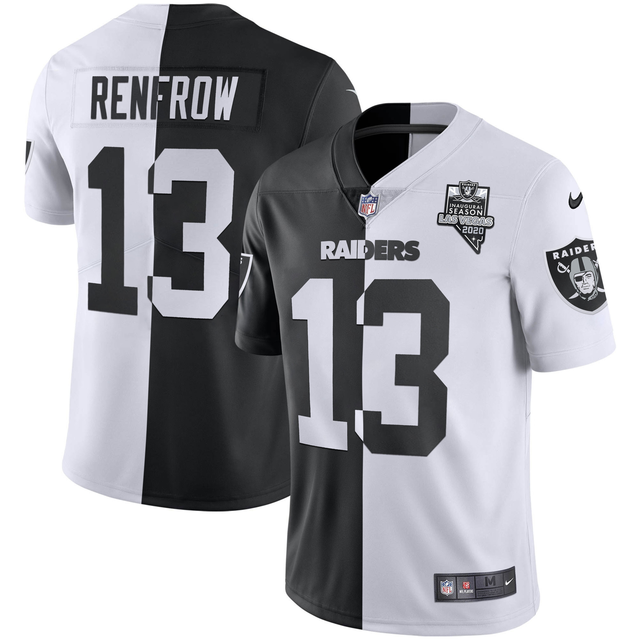 Hunter Renfrow Men's Las Vegas Raiders Inaugural Season Patch Gold & Split Split Jersey - All Stitched 