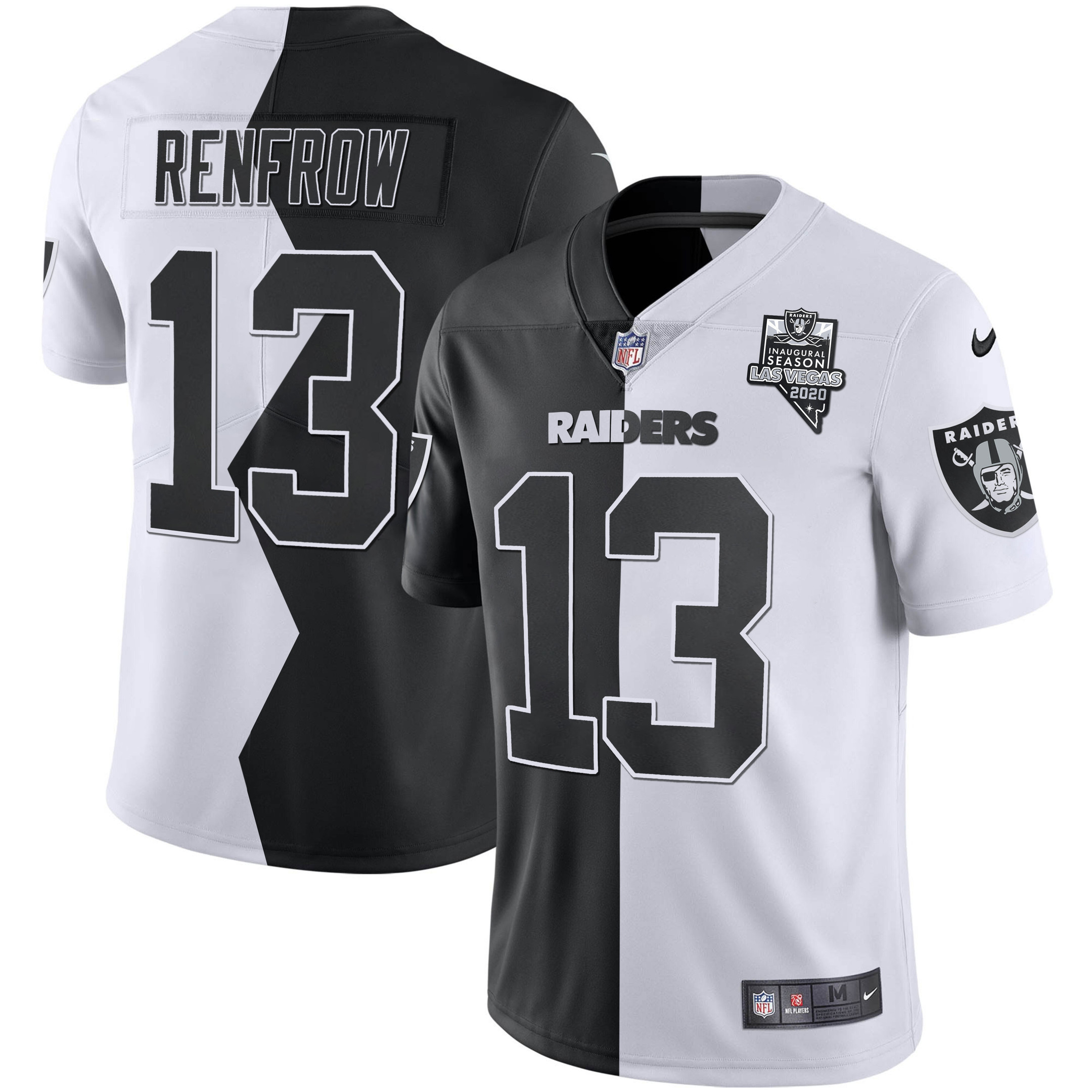 Hunter Renfrow Men's Las Vegas Raiders Inaugural Season Patch Zigzag Split Zigzag Split Jersey - All Stitched 