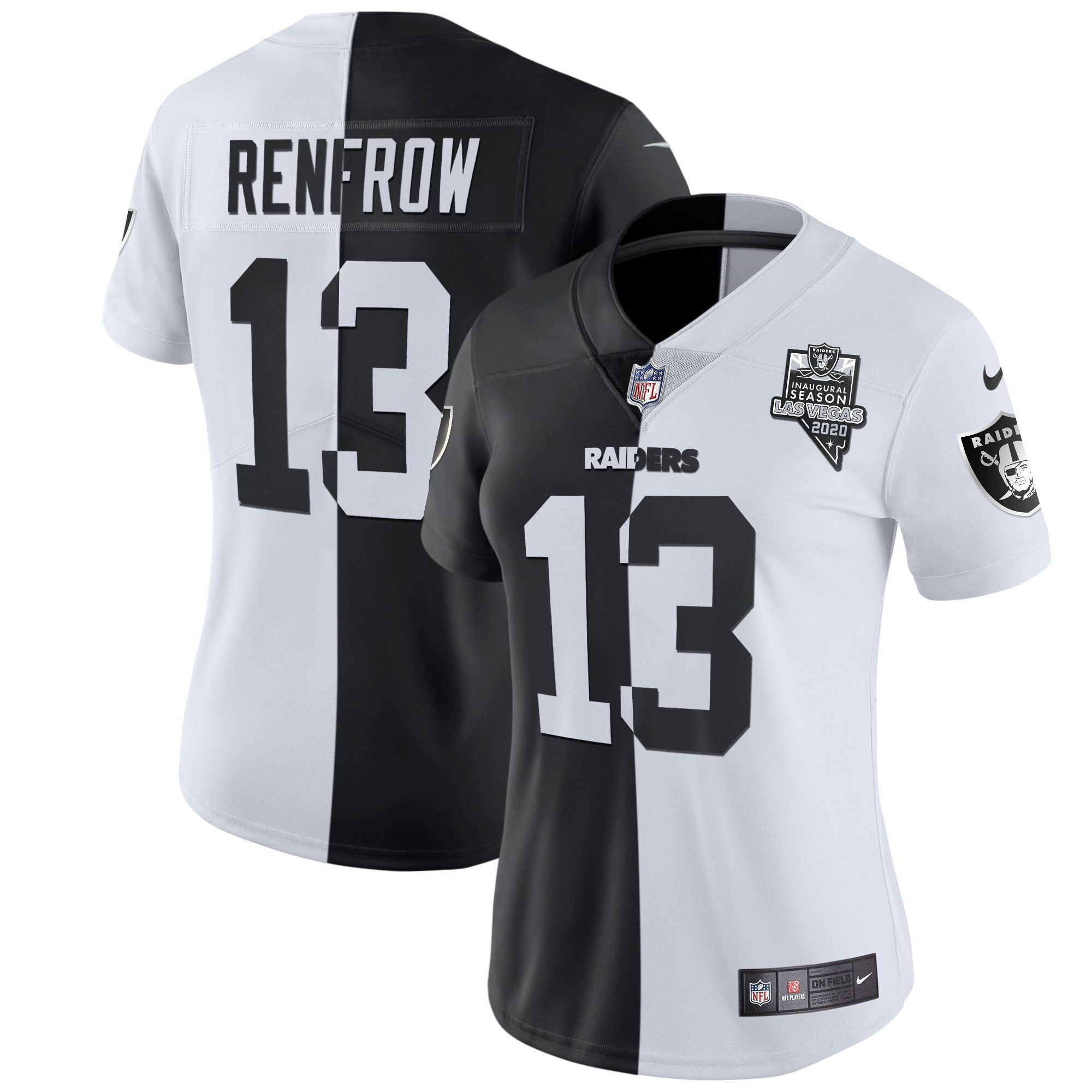 Hunter Renfrow Women's Las Vegas Raiders Inaugural Season Patch Gold & Split Split Jersey - All Stitched 