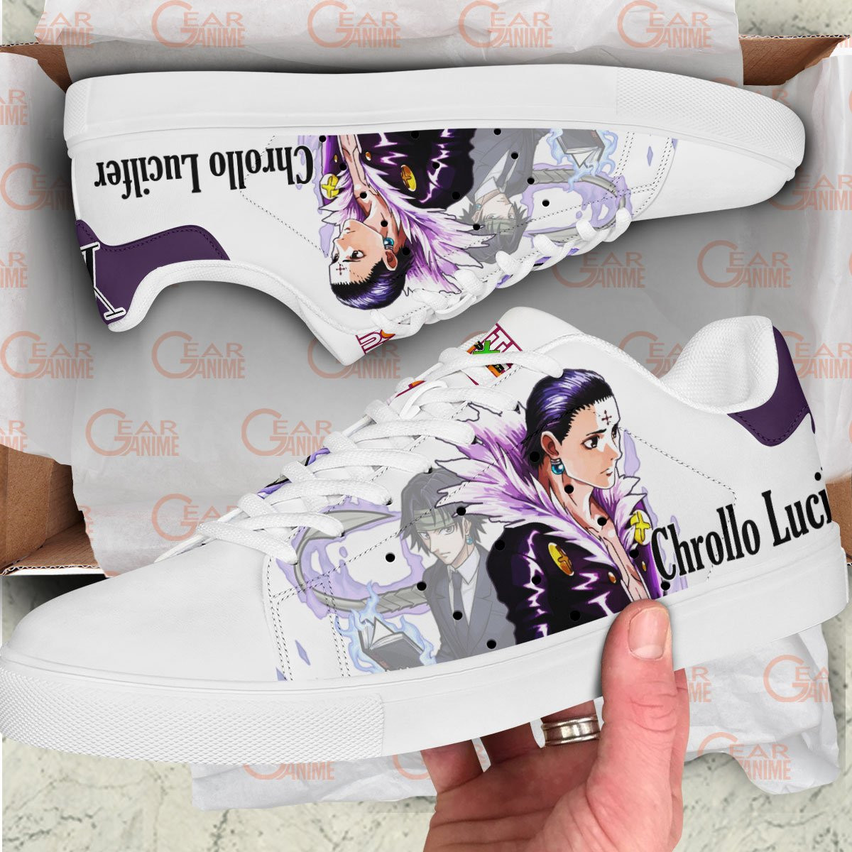 Hunter X Hunter Chrollo Lucilfer Skate Sneakers Custom Anime Shoes