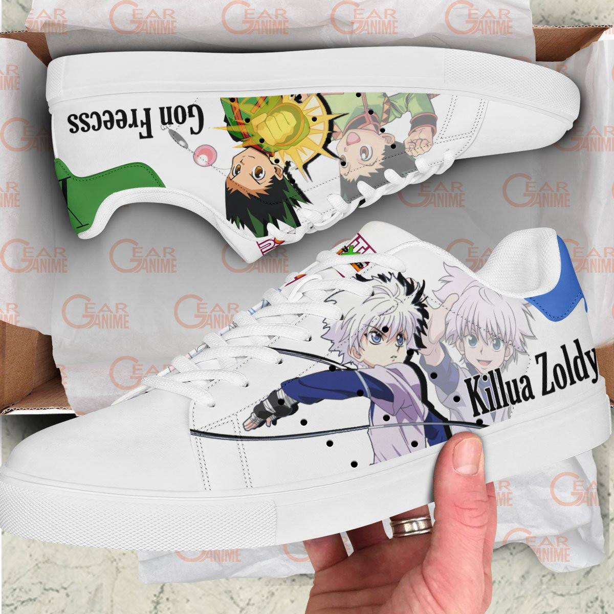Hunter X Hunter Gon and Killua Skate Sneakers Custom Anime Shoes