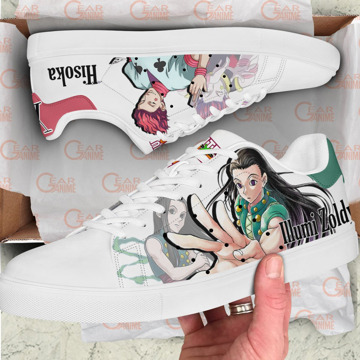 Hunter X Hunter Hisoka and Illumi Skate Sneakers Custom Anime Shoes