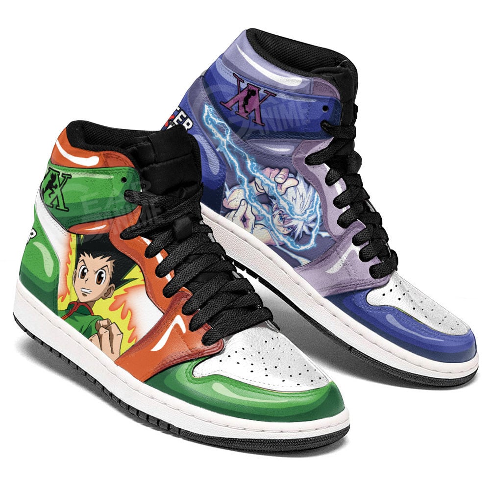 Hunter x Hunter Killua and Gon Anime Shoes, Air Jordan Hightop