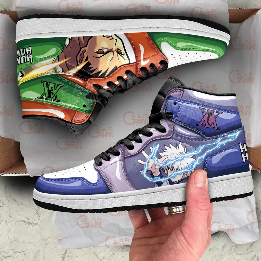 Hunter x Hunter Killua and Gon Anime Shoes, Air Jordan Hightop