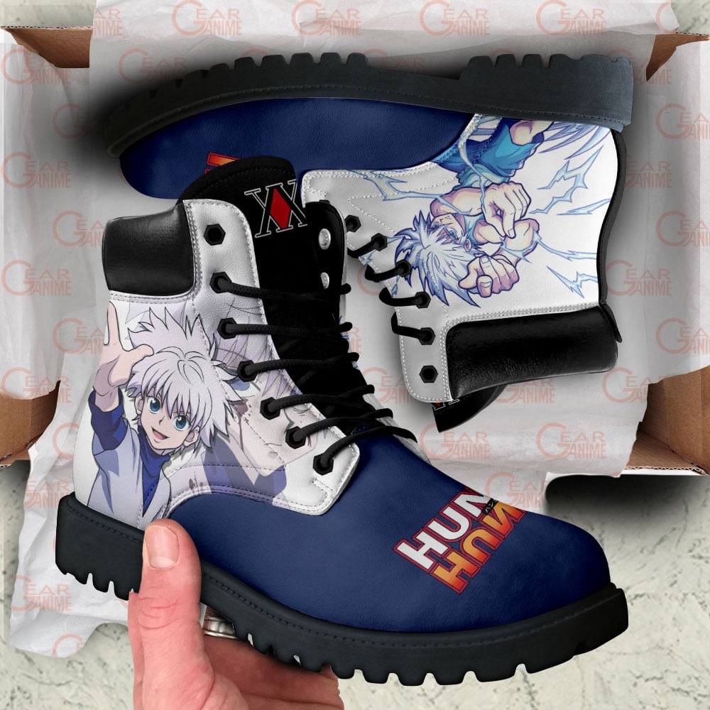 Hunter x Hunter Killua Zoldyck Boots Anime Custom Shoes