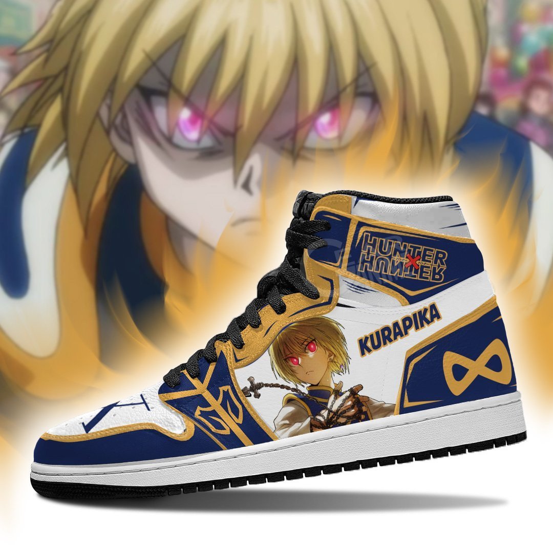 Hunter X Hunter Kurapika JD1s Sneakers Red Eyes HxH Anime Shoes, Air Jordan Hightop