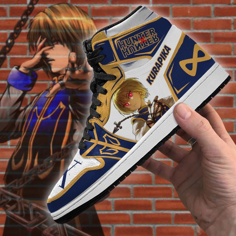 Hunter X Hunter Kurapika JD1s Sneakers Red Eyes HxH Anime Shoes, Air Jordan Hightop