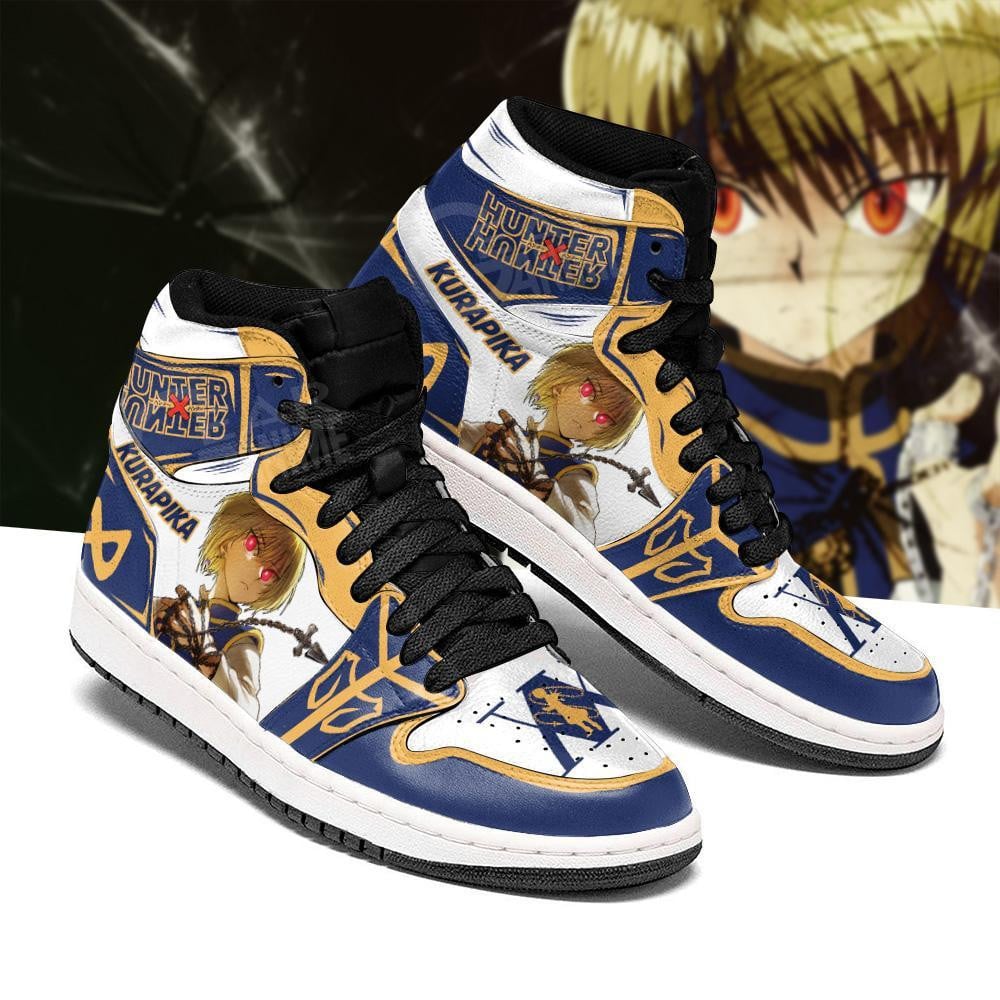 Hunter X Hunter Kurapika JD1s Sneakers Red Eyes HxH Anime Shoes, Air Jordan Hightop