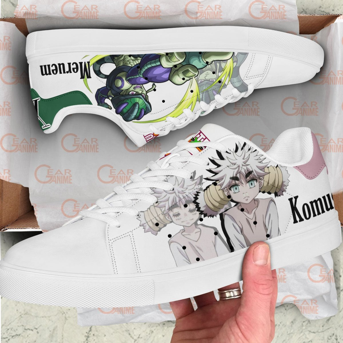 Hunter X Hunter Meruem and Komugi Skate Sneakers Custom Anime Shoes